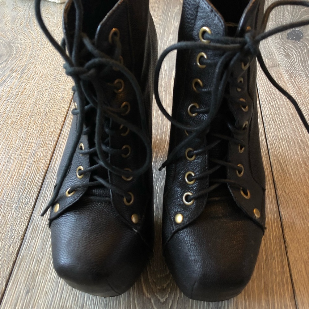 JEFFREY CAMPBELL LITA Black Platform Boots - Picture 5 of 9